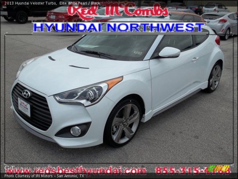 Elite White Pearl / Black 2013 Hyundai Veloster Turbo