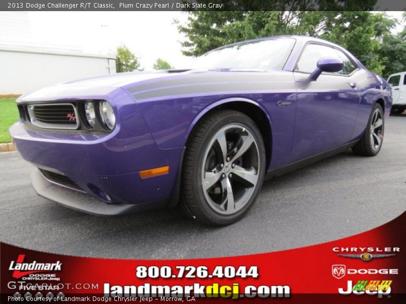 Plum Crazy Pearl / Dark Slate Gray 2013 Dodge Challenger R/T Classic