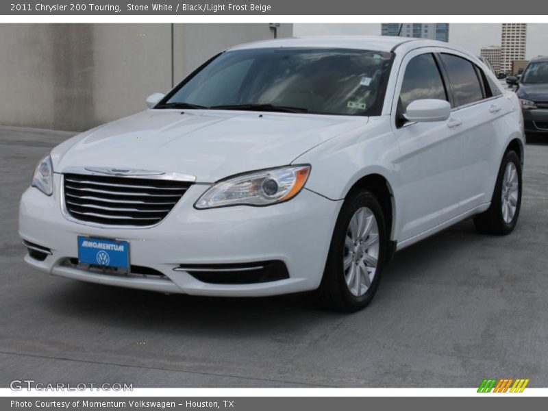 Stone White / Black/Light Frost Beige 2011 Chrysler 200 Touring