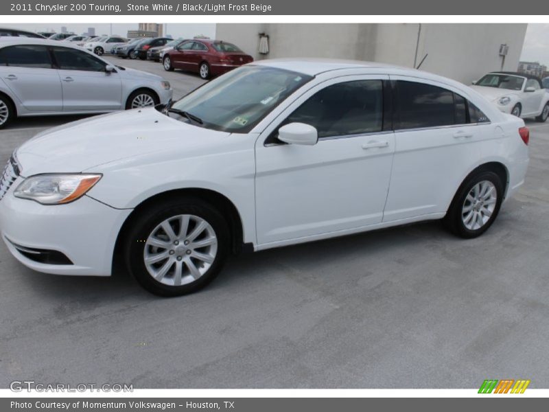 Stone White / Black/Light Frost Beige 2011 Chrysler 200 Touring