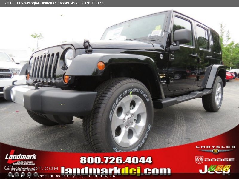 Black / Black 2013 Jeep Wrangler Unlimited Sahara 4x4
