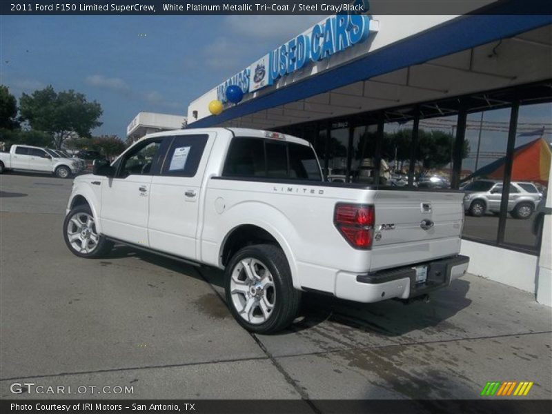 White Platinum Metallic Tri-Coat / Steel Gray/Black 2011 Ford F150 Limited SuperCrew