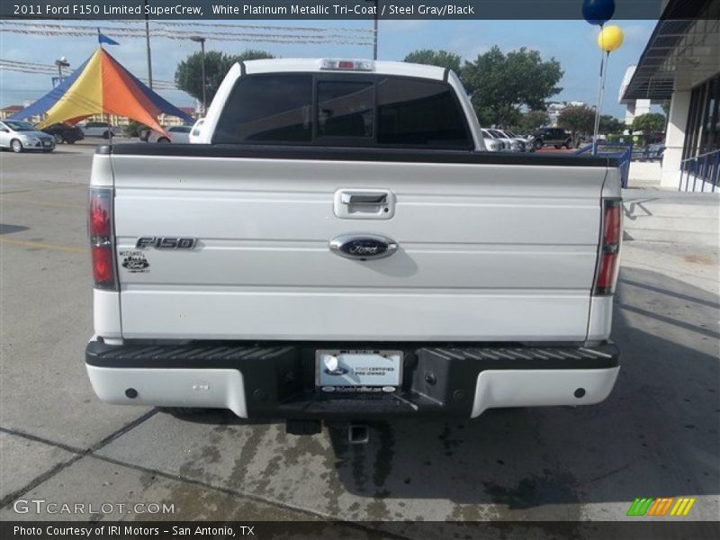 White Platinum Metallic Tri-Coat / Steel Gray/Black 2011 Ford F150 Limited SuperCrew