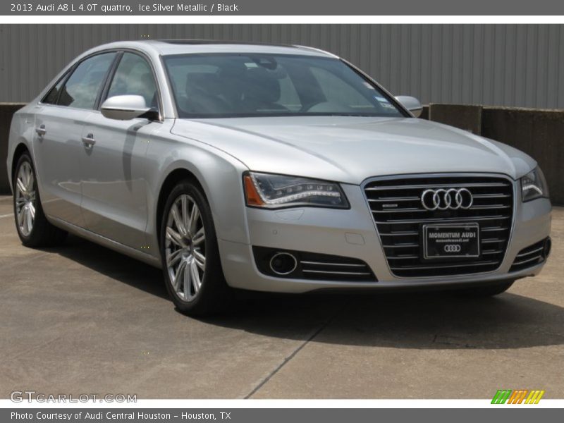 Ice Silver Metallic / Black 2013 Audi A8 L 4.0T quattro