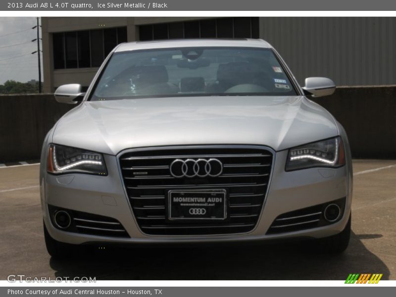 Ice Silver Metallic / Black 2013 Audi A8 L 4.0T quattro