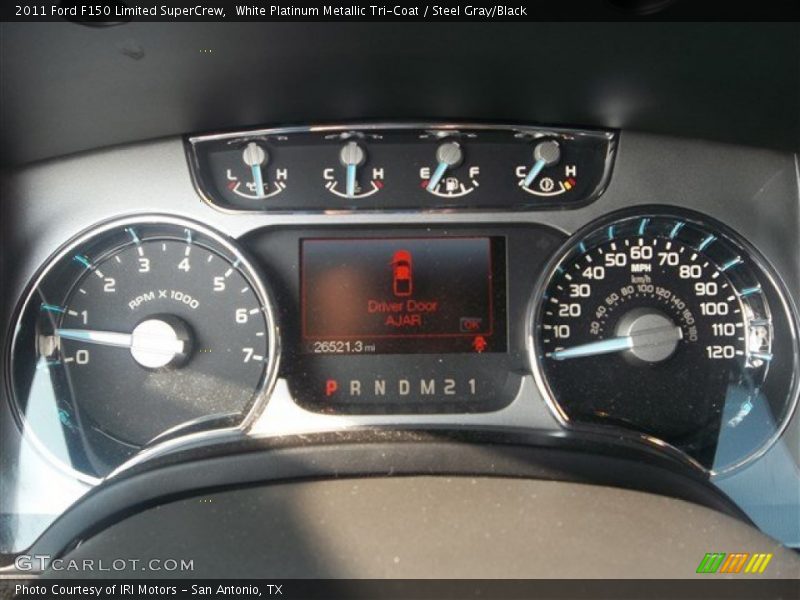 White Platinum Metallic Tri-Coat / Steel Gray/Black 2011 Ford F150 Limited SuperCrew