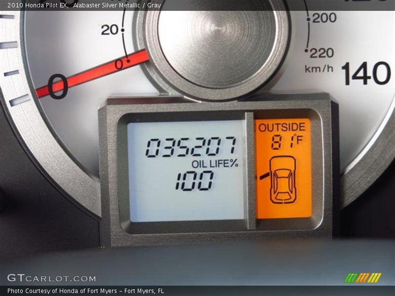 Alabaster Silver Metallic / Gray 2010 Honda Pilot EX