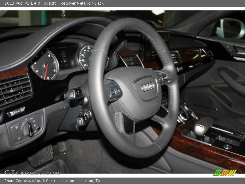 Ice Silver Metallic / Black 2013 Audi A8 L 4.0T quattro