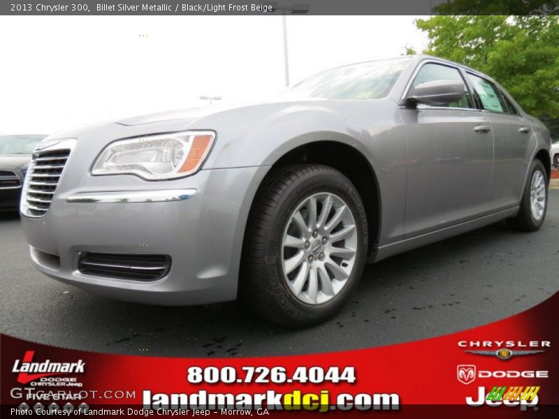 Billet Silver Metallic / Black/Light Frost Beige 2013 Chrysler 300