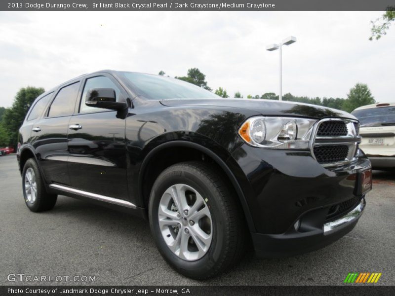 Brilliant Black Crystal Pearl / Dark Graystone/Medium Graystone 2013 Dodge Durango Crew