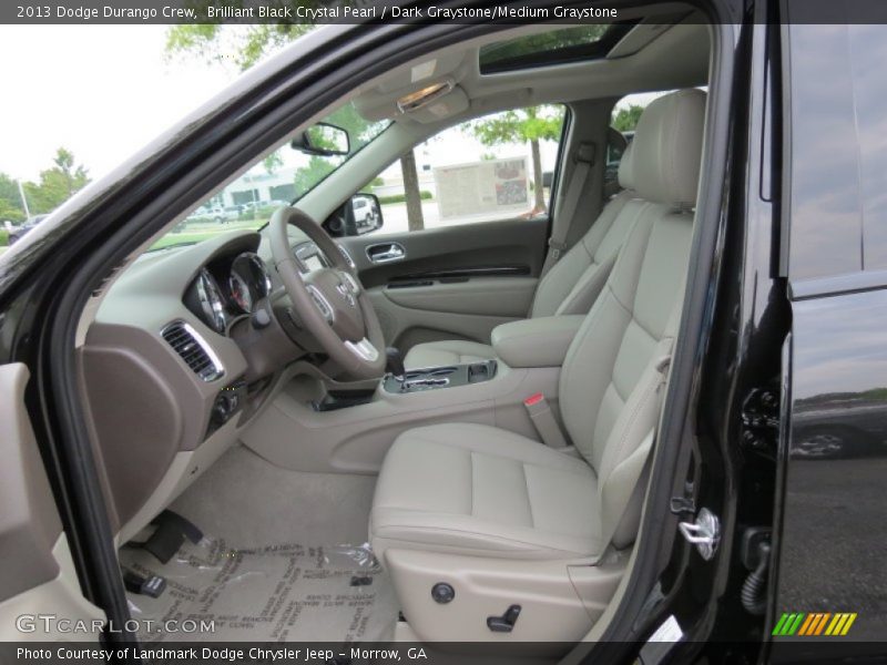 Brilliant Black Crystal Pearl / Dark Graystone/Medium Graystone 2013 Dodge Durango Crew