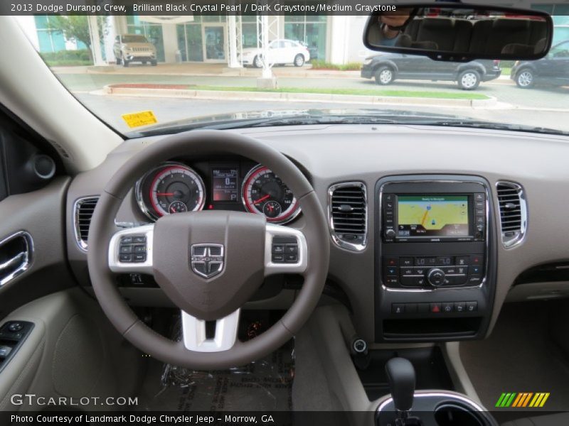 Brilliant Black Crystal Pearl / Dark Graystone/Medium Graystone 2013 Dodge Durango Crew