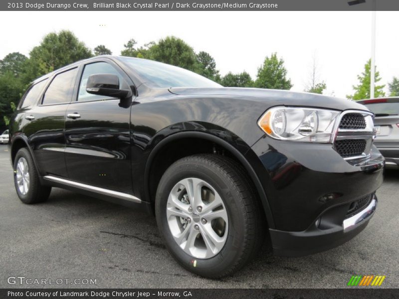Brilliant Black Crystal Pearl / Dark Graystone/Medium Graystone 2013 Dodge Durango Crew