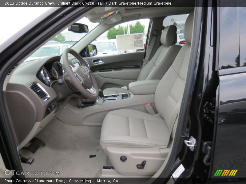 Brilliant Black Crystal Pearl / Dark Graystone/Medium Graystone 2013 Dodge Durango Crew