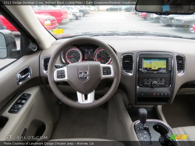 Brilliant Black Crystal Pearl / Dark Graystone/Medium Graystone 2013 Dodge Durango Crew