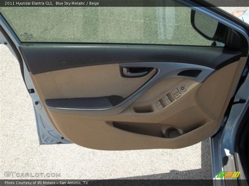 Blue Sky Metallic / Beige 2011 Hyundai Elantra GLS