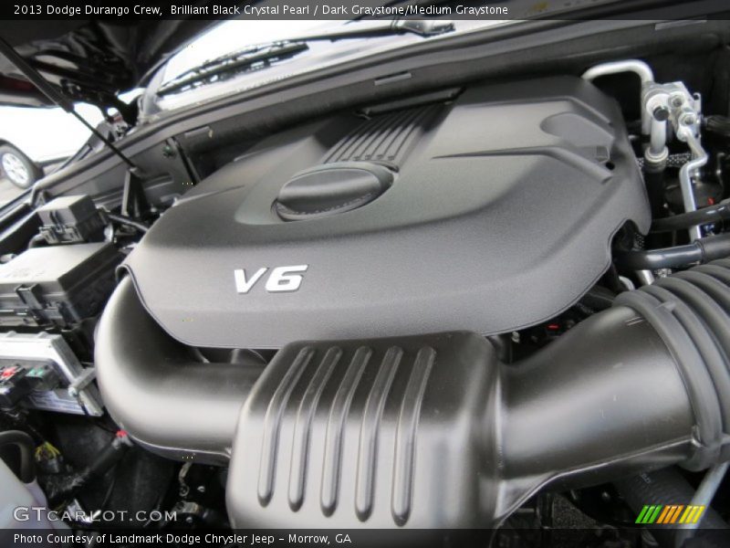 Brilliant Black Crystal Pearl / Dark Graystone/Medium Graystone 2013 Dodge Durango Crew