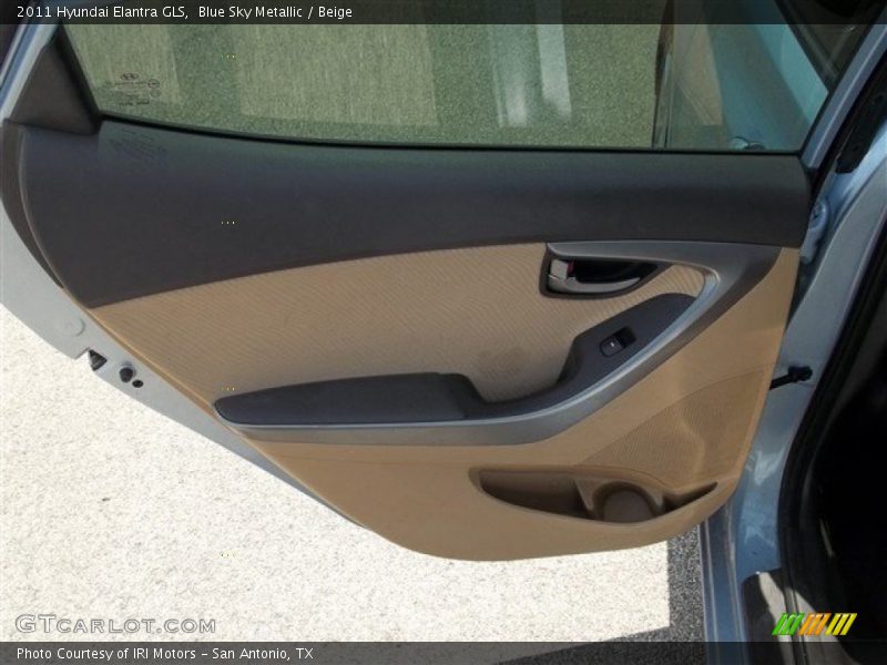 Blue Sky Metallic / Beige 2011 Hyundai Elantra GLS