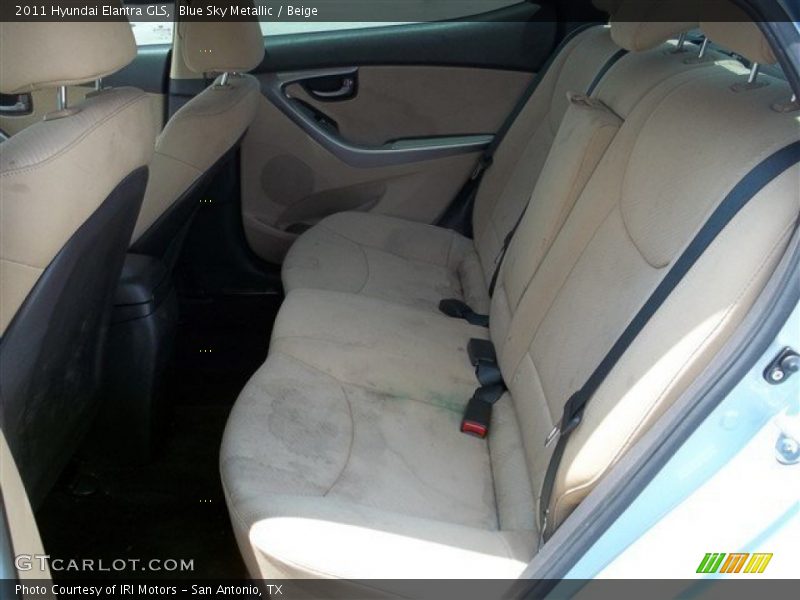 Blue Sky Metallic / Beige 2011 Hyundai Elantra GLS