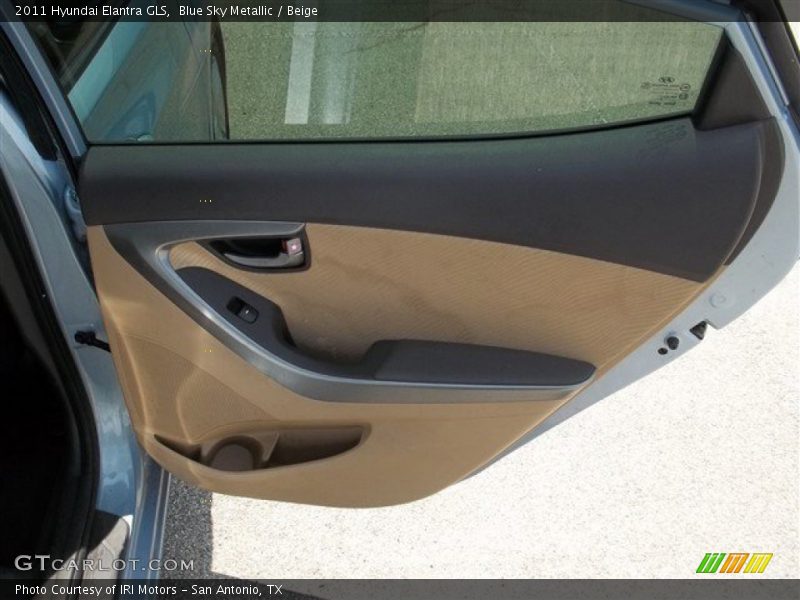 Blue Sky Metallic / Beige 2011 Hyundai Elantra GLS