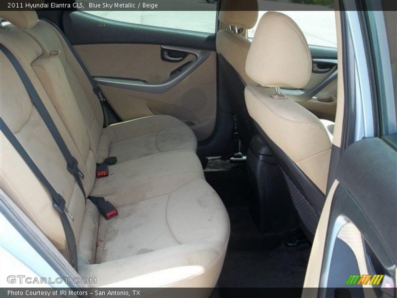 Blue Sky Metallic / Beige 2011 Hyundai Elantra GLS