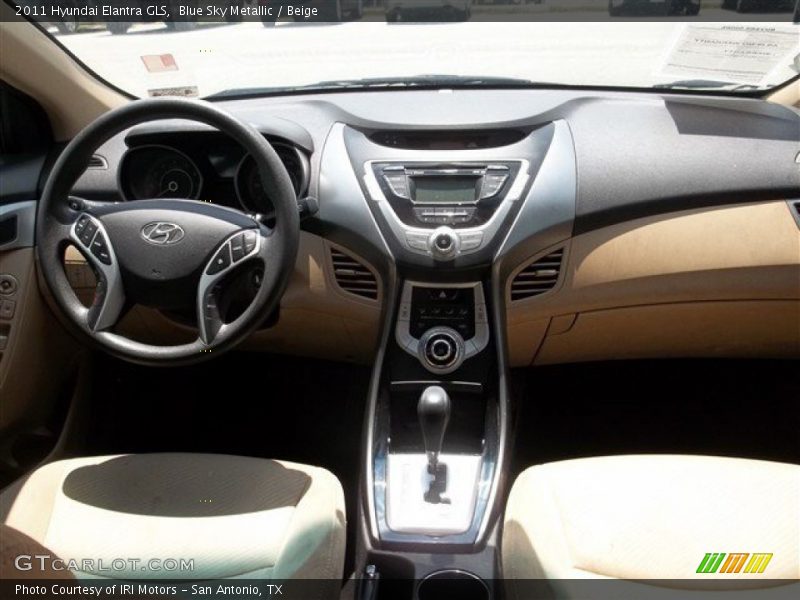 Blue Sky Metallic / Beige 2011 Hyundai Elantra GLS