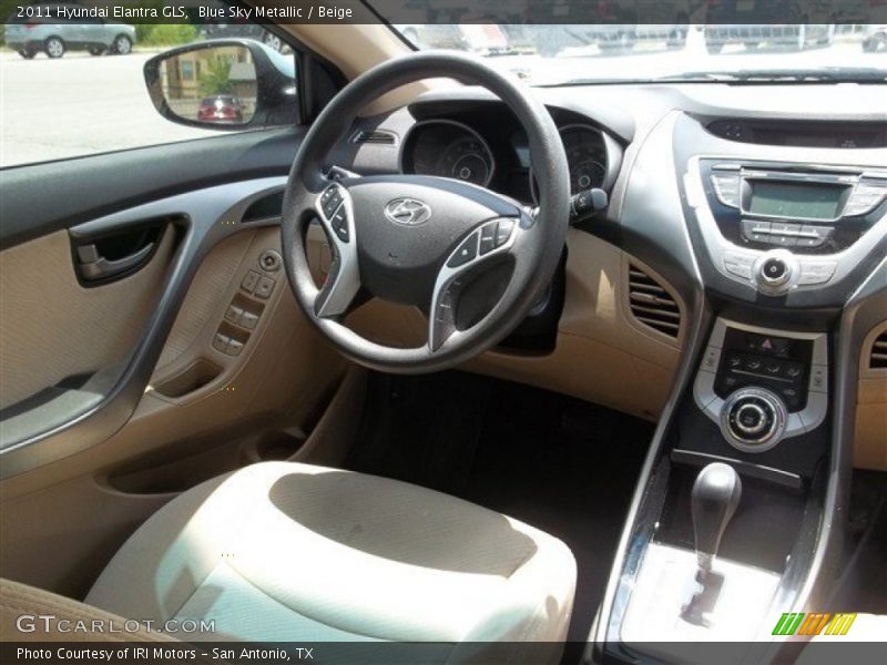 Blue Sky Metallic / Beige 2011 Hyundai Elantra GLS