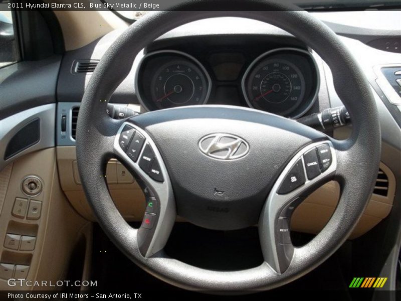 Blue Sky Metallic / Beige 2011 Hyundai Elantra GLS
