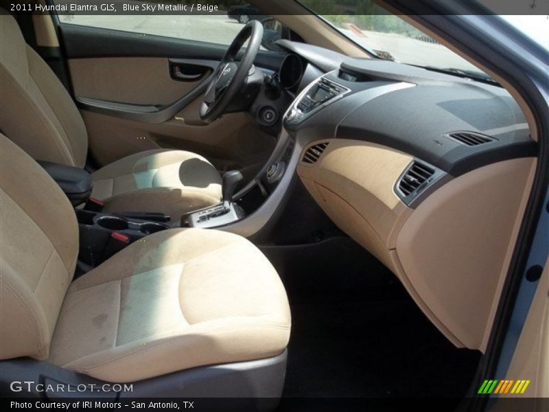 Blue Sky Metallic / Beige 2011 Hyundai Elantra GLS