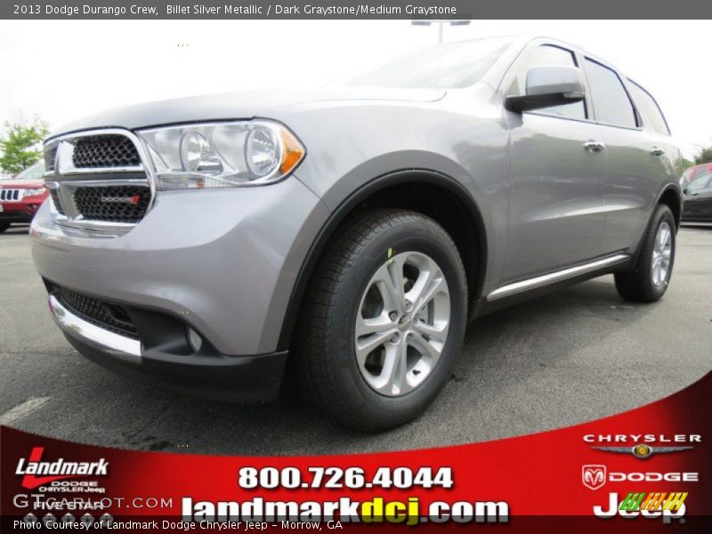 Billet Silver Metallic / Dark Graystone/Medium Graystone 2013 Dodge Durango Crew