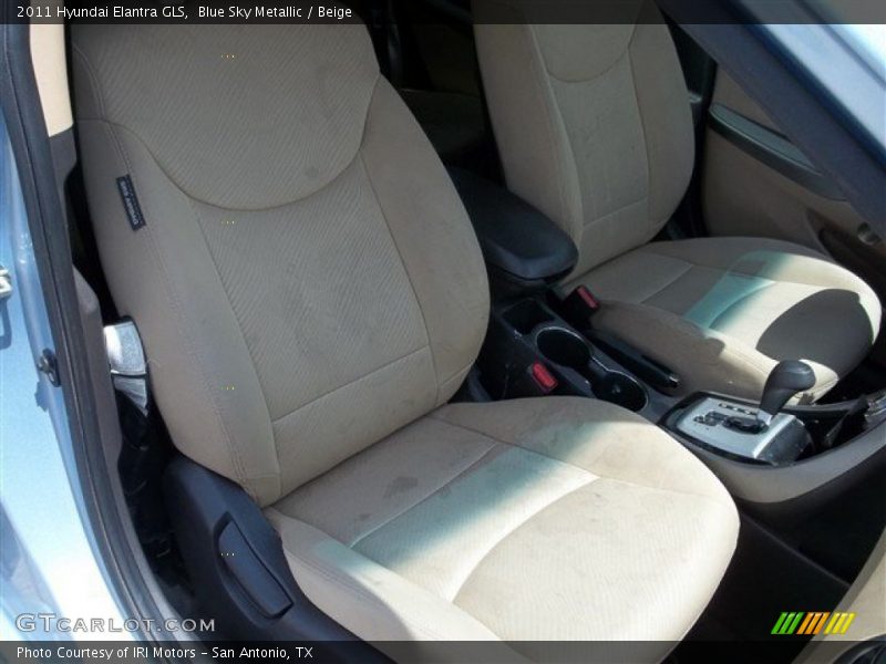 Blue Sky Metallic / Beige 2011 Hyundai Elantra GLS
