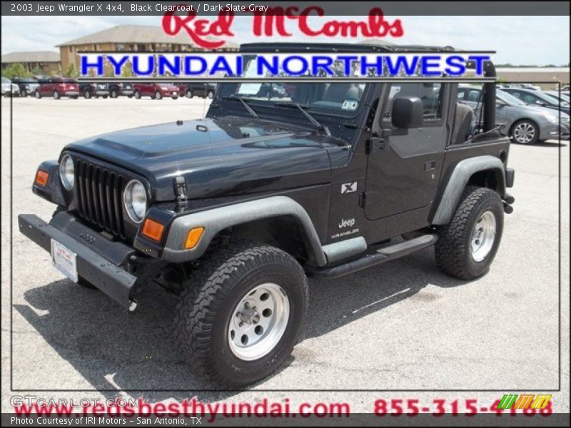 Black Clearcoat / Dark Slate Gray 2003 Jeep Wrangler X 4x4