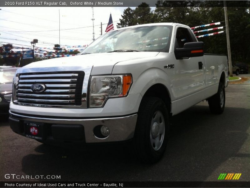 Oxford White / Medium Stone 2010 Ford F150 XLT Regular Cab