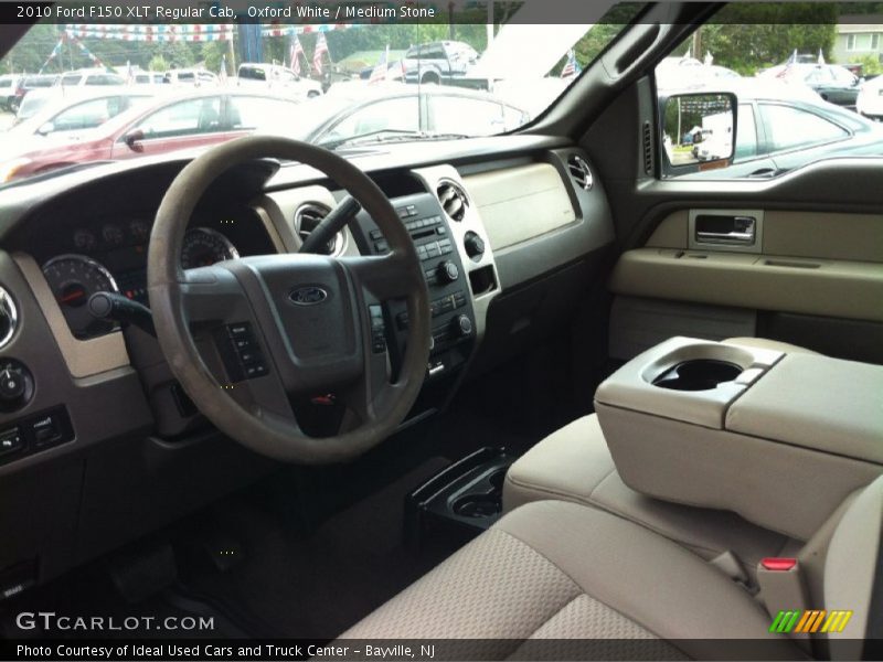 Oxford White / Medium Stone 2010 Ford F150 XLT Regular Cab