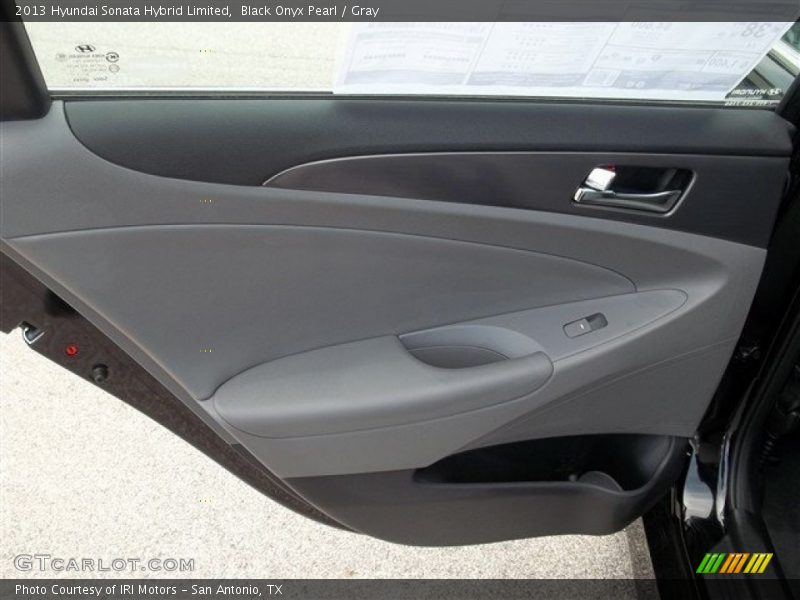 Black Onyx Pearl / Gray 2013 Hyundai Sonata Hybrid Limited