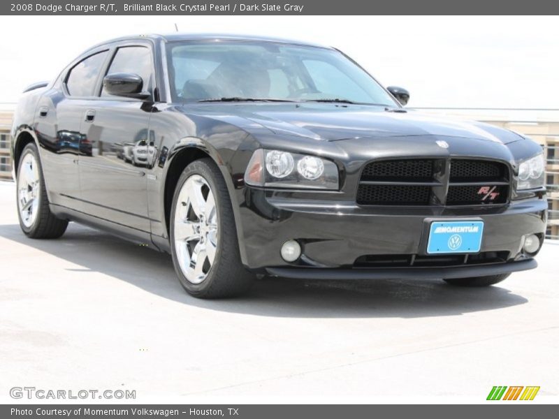 Brilliant Black Crystal Pearl / Dark Slate Gray 2008 Dodge Charger R/T