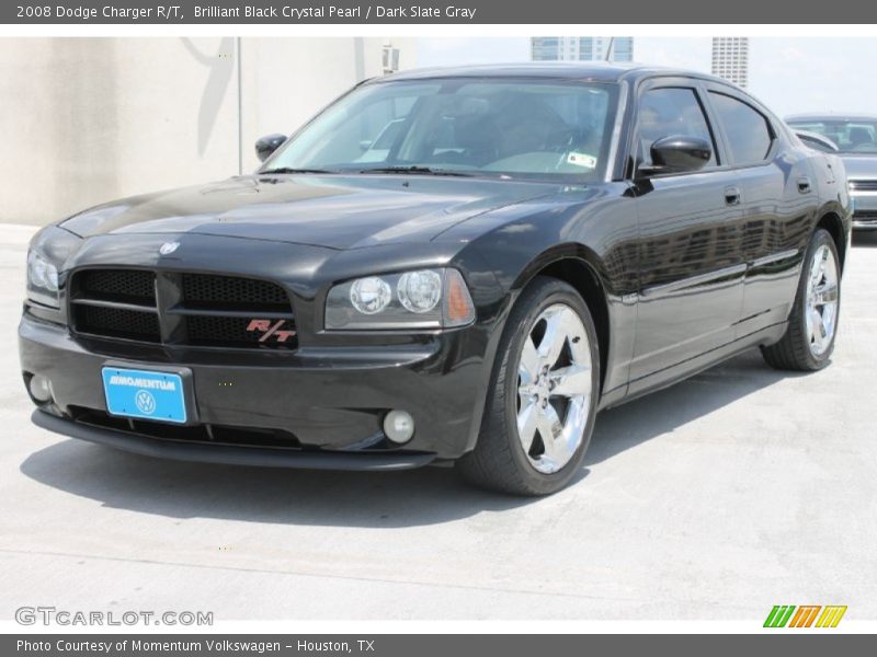 Brilliant Black Crystal Pearl / Dark Slate Gray 2008 Dodge Charger R/T