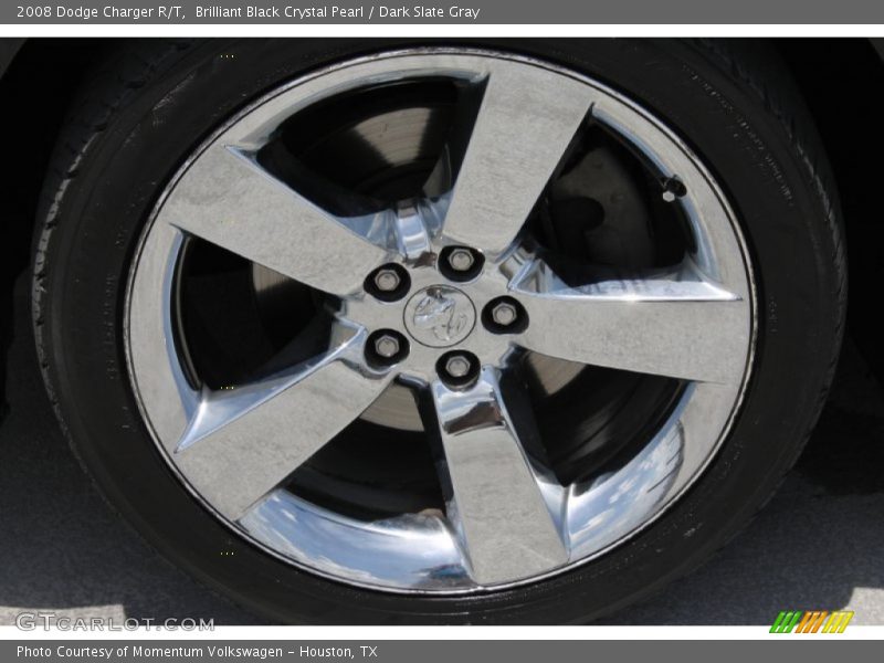 Brilliant Black Crystal Pearl / Dark Slate Gray 2008 Dodge Charger R/T