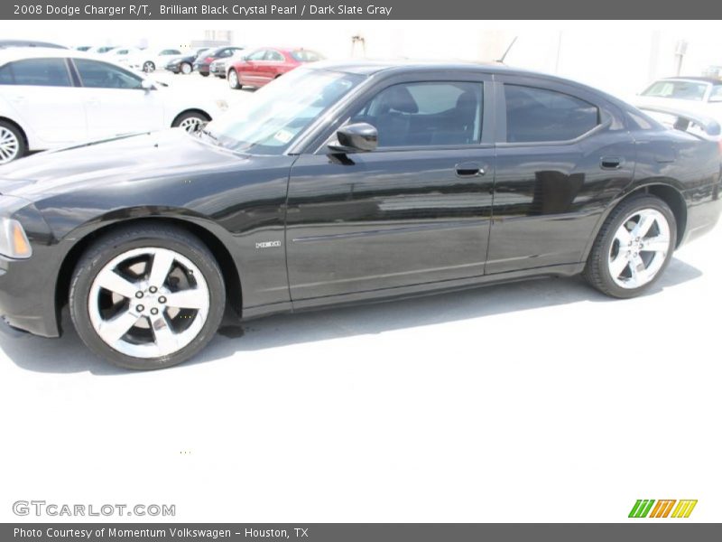 Brilliant Black Crystal Pearl / Dark Slate Gray 2008 Dodge Charger R/T