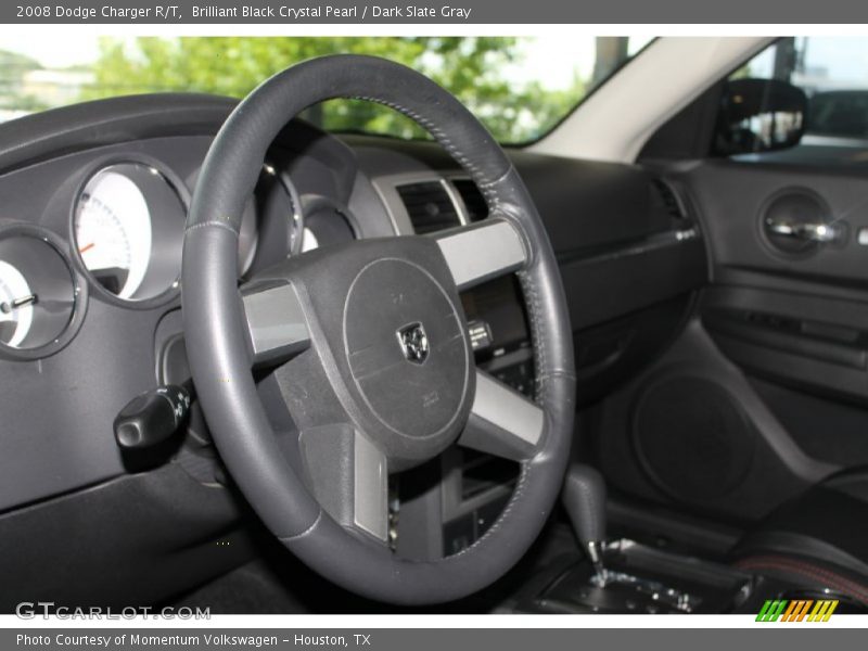 Brilliant Black Crystal Pearl / Dark Slate Gray 2008 Dodge Charger R/T