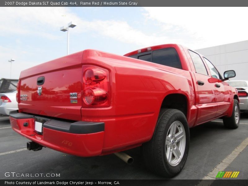 Flame Red / Medium Slate Gray 2007 Dodge Dakota SLT Quad Cab 4x4