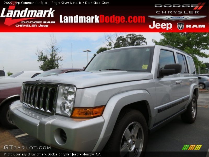 Bright Silver Metallic / Dark Slate Gray 2009 Jeep Commander Sport