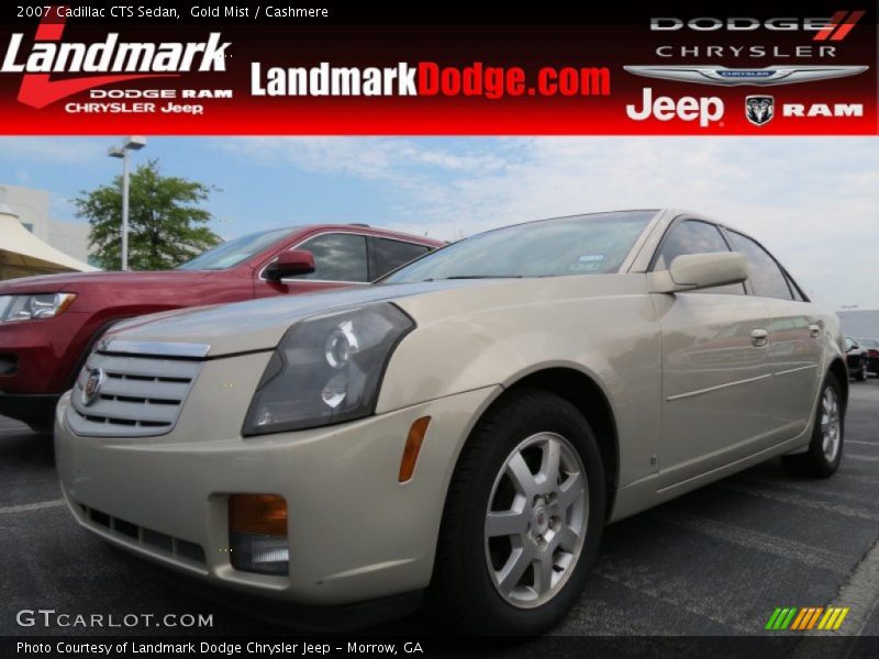 Gold Mist / Cashmere 2007 Cadillac CTS Sedan