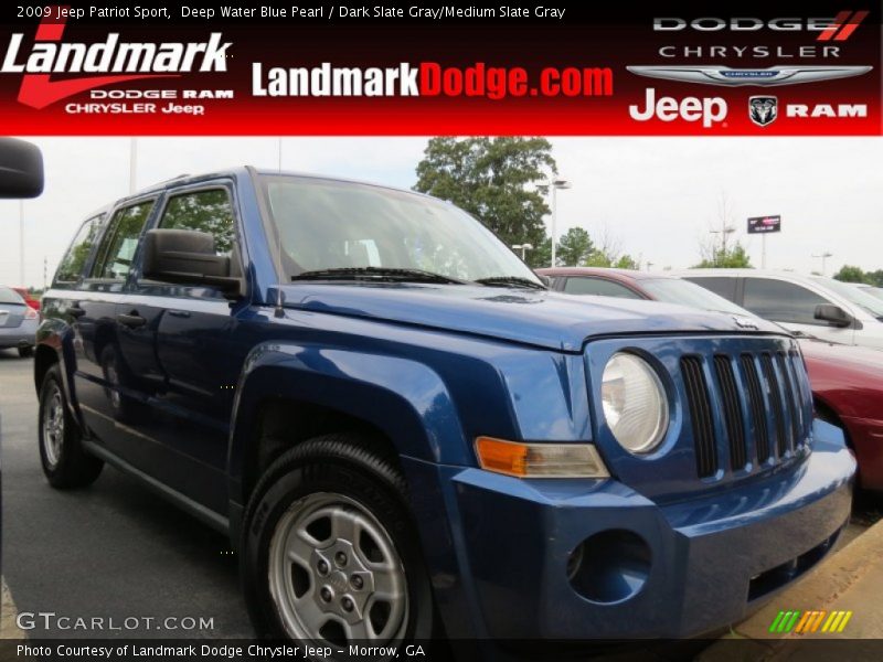Deep Water Blue Pearl / Dark Slate Gray/Medium Slate Gray 2009 Jeep Patriot Sport