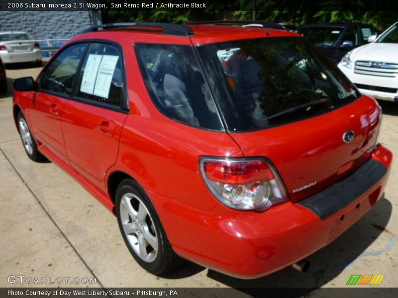 San Remo Red / Anthracite Black 2006 Subaru Impreza 2.5i Wagon