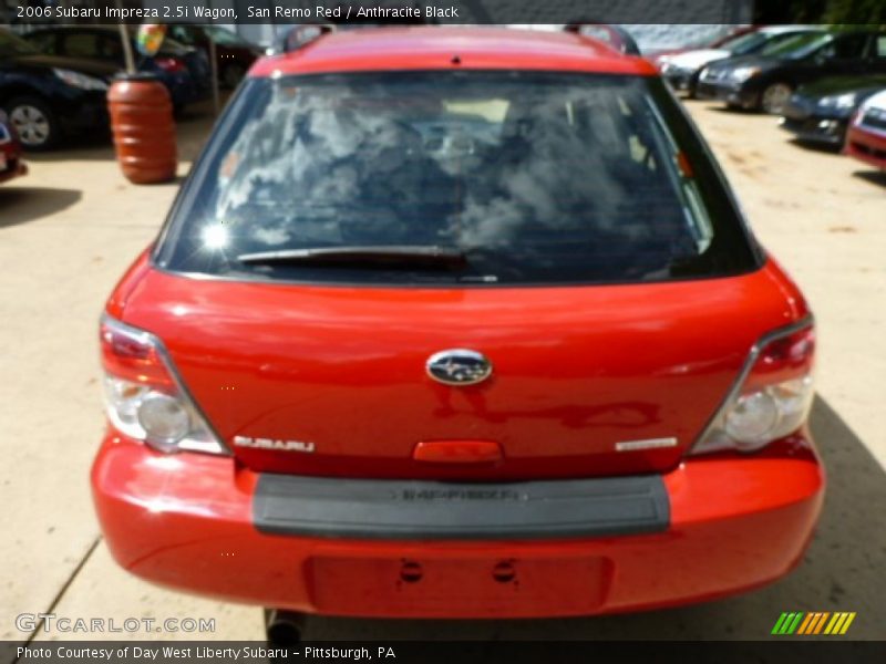 San Remo Red / Anthracite Black 2006 Subaru Impreza 2.5i Wagon