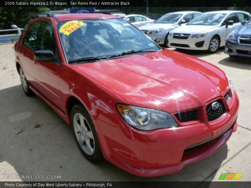 San Remo Red / Anthracite Black 2006 Subaru Impreza 2.5i Wagon