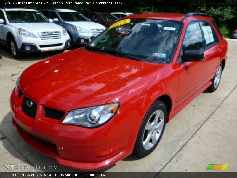 San Remo Red / Anthracite Black 2006 Subaru Impreza 2.5i Wagon