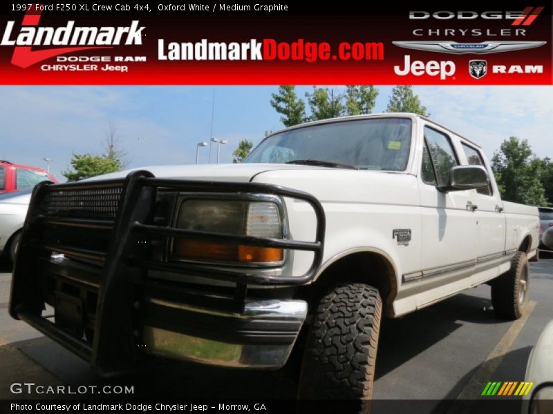 Oxford White / Medium Graphite 1997 Ford F250 XL Crew Cab 4x4