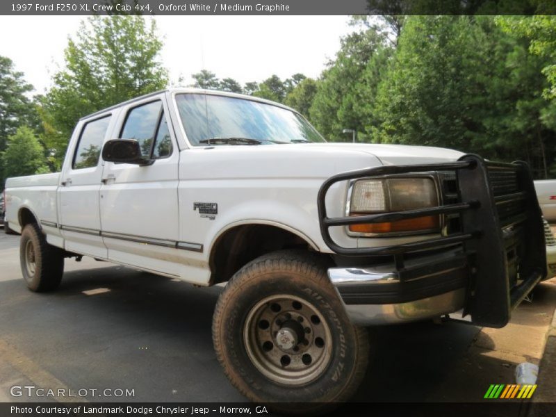 Oxford White / Medium Graphite 1997 Ford F250 XL Crew Cab 4x4